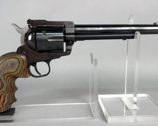 Ruger New Model Blackhawk .30 Carbine 6-Shot Revolver SN# 51-22528, With Leather Holster, In Hard Case