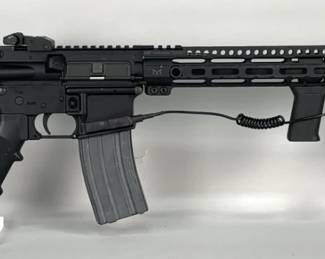 Bushmaster XM15-E2S .223/5.56mm Rifle SN# BKS000264, Feyachi Flip Up Peep Sights, Garberiel Flashlight With Remote Finger Switch, Vertical Foregrip, Adjustable Stock