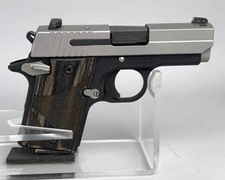 Sig Sauer P938 9mm Para Pistol SN# 52A088426, Hard Plastic Holster, Manual, In Original Hard Case
