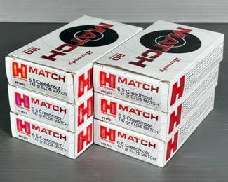 Hornady Match 6.5 Creedmoor 147 gr Ammo, Approx 120 Rds, Local Pickup Only