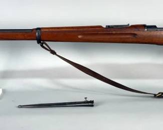 Carl Gustafs Stads Gevärsfaktori Swedish Mauser 6.5x55mm Swedish Bolt Action Rifle SN# 182201, Dated 1906, Leather Sling, Shroud, Underplate Stamped 201, Disc Bore Stamp Is Over "0", Stamp Over "2" In Small Sector