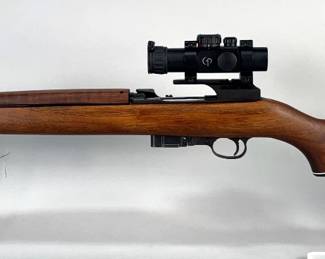 Iver Johnson M1 Carbine .30 Cal Rifle SN# AA44936, Mannlicher Custom Stock, Center Point Red/Green Sight