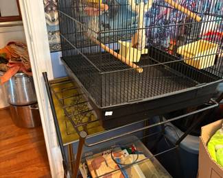 Large bird cage and stand