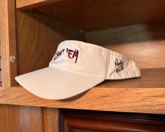 Collector "Choot 'Em" embroidered sun visor, signed/autographed by Rocky Landry.  $25. 