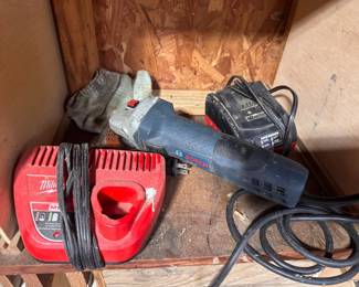 Milwaukee M18 Lithium-Ion Battery Charger. $20. Bosch Corded 4 1/2 in Angle Grinder $25. Bauer 20V Lithium-Ion Rapid Charger. $15. 