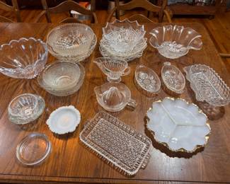 Vintage Glassware: Some Glass, Some Crystal - We will give bulk pricing as you shop.