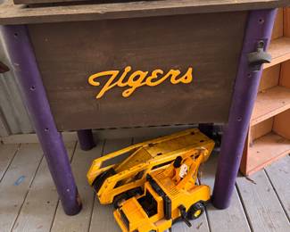 54-Quart LSU Tigers Wooden Patio Cooler. $65. Vintage 1970's Tonka Pressed Steel Tow Truck. $25. Vintage 1960s/1970s Tonka Pressed Steel Car Carrier Hauler. $20. 