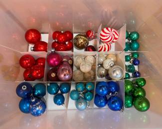 Vintage Glass Christmas Ornaments in this picture: $3-5 each.  Will also make bundle price. 