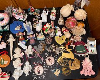 Vintage Christmas Ornaments from the 1980's -2000's. Wooden, glass, plastic, metal and resin. Some are homemade. $1-3 each.  Will also make bundle price. 