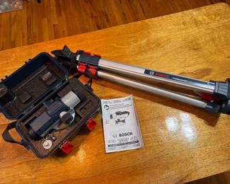 Bosch Automatic Optical Level Kit including Bosch GOL Series 24x Auto Optical Level and Bosch Professional BT 152 Contractor Grade Aluminum Tripod. $125. Sold as a set. 