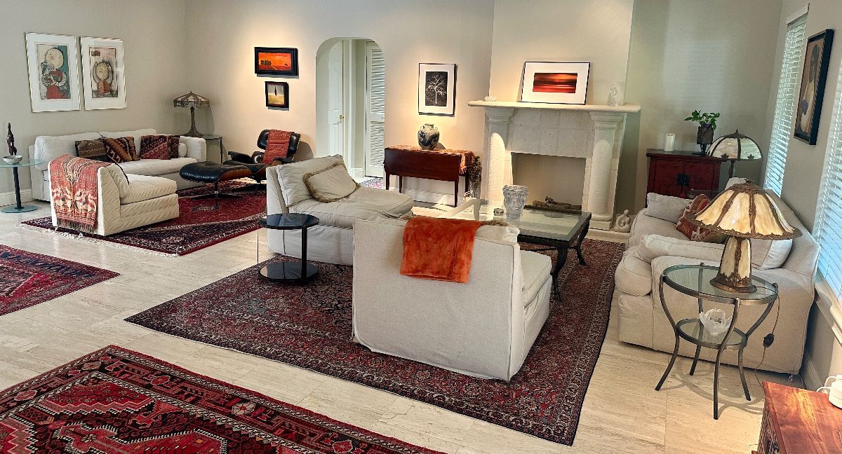 The rug on the left is sold.