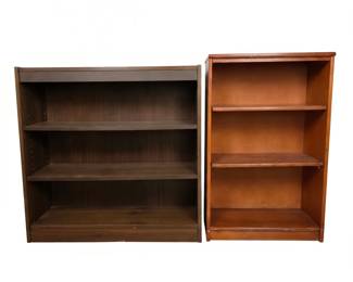 Lot #156 - Wooden Adjustable Bookcases Storage Shelves