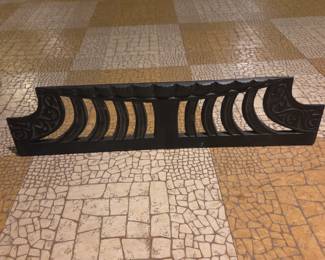 Lot #133 - Antique Cast Iron Fireplace Fender with Decorative Scrollwork