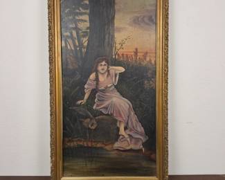 Lot #11 - Antique Original Framed Oil Painting "Voices of Fairyland" From the School of Baron Cuno von Bodenhausen