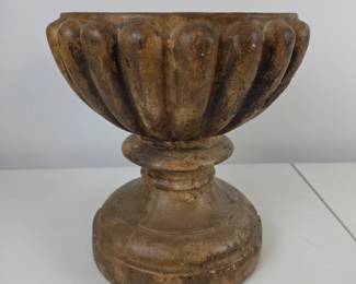 Lot #93 - Vintage Display Pedestal with Antique Patina Finish