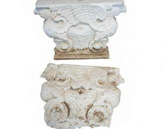 Lot #33 - Vintage Architectural Griffin Sculpted Concrete Pieces