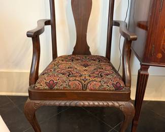 Pair of Chippendale style arm chairs 