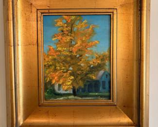 Framed painting by Lisa Paris