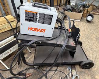 Hobart welding equipment on cart