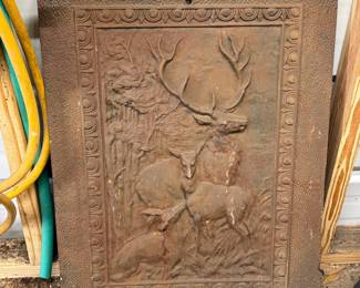 Iron fireplace screen