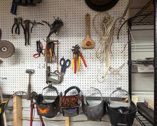 Welding helmets and assorted tools