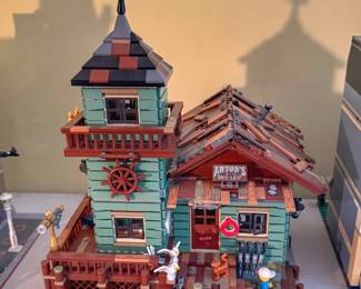 The retired LEGO Ideas Old Fishing Store (set #21310), a fan-designed set released in 2017 containing 2,049 pieces.