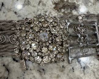 Vintage YSL Silvertone mesh belt