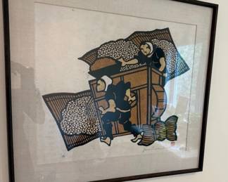 Vintage 1968 Yoshitushi Mori Japanes Kapa-Ban Print Limited 1/60 1968