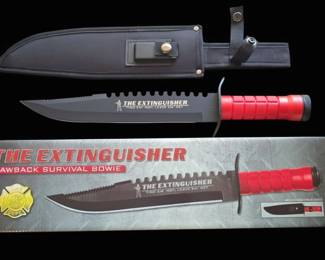 The Extinguisher Sawback Survival Bowie Knife