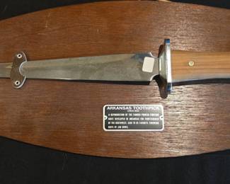 Arkansas Toothpick Reproduction Display Knife