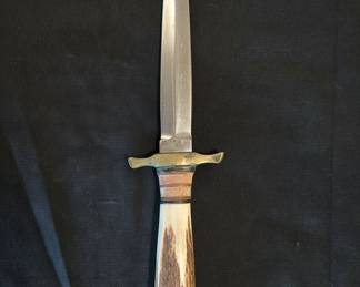 Custom Stag Handle Hunting Dagger