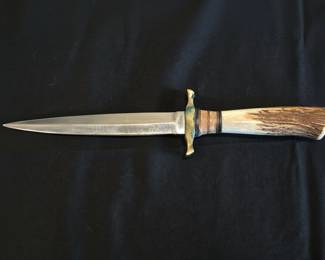 Vintage Stag Handle Fixed Blade Dagger