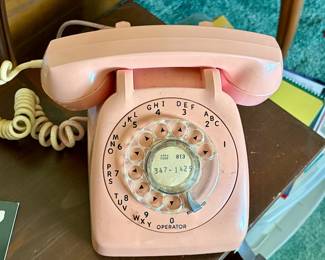 Vintage pink telephone