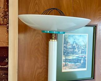 Vintage Mid Century Modern Circa 1980s Kovacs Sonneman Era Ufo Floor Lamp
