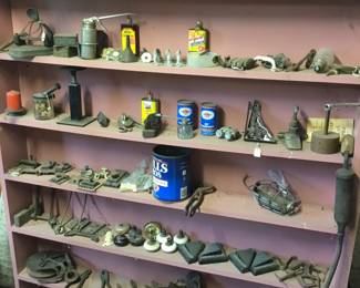 168..  Oil cans, and small hardware
