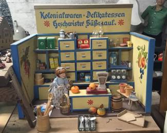 282.  Miniature handmade store front