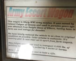 24.  Information about cavalry wagon 