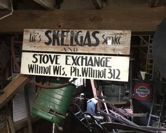 82.  Wooden sign from Wilmot, WI