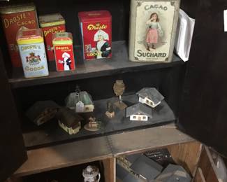 116.  Coco tins and town sets