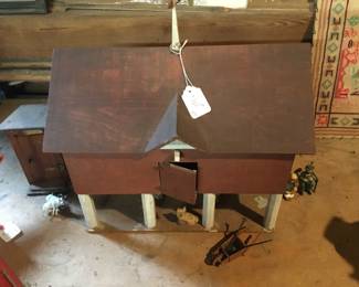 103.  Collectible barns, houses, farm sets
