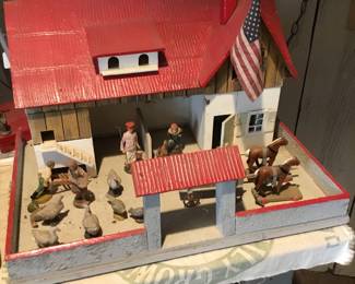 291.  Barn set with animals and people