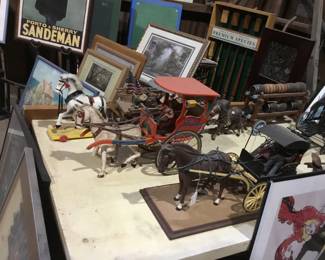 158.  Large collection of horse and carriages
