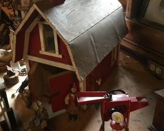 105.  Barn , corn sheller, accessories 