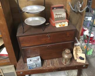 195.  Wooden chest