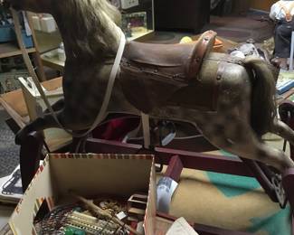 121.  Early 1900’s rocking horse 