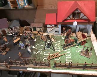 112. Miniature farm and village sets