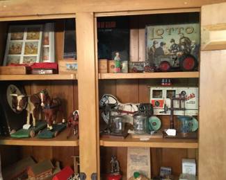 Collectible games, wagons, and tractors 371