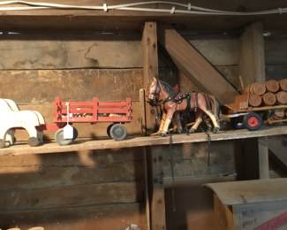 97.  Huge collection, of course, drawn wagons