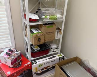All NEW: InstantPot & accessories, GreenPan Bistro Griddle, Emeril Power AirFryer 360 Deluxe, Curtis Stone Dutch oven and square griddle, blue Jean chef chopper, Mandoline slicer, 3 pc Nordicware, sandwich maker, new skillets