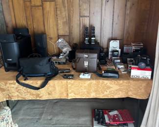 Bose stereo system; Cannon, lenses, etc